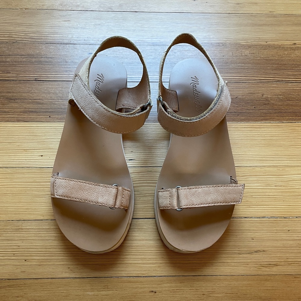 Madewell Tan Platform Velcro Sandals - Picture 3 of 6